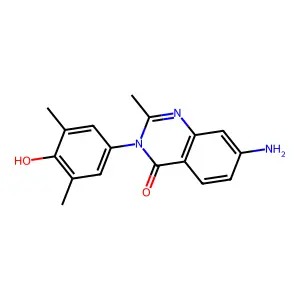 4(3H)-Quinazolinone, 7-amino-3-(3,5-dimethyl-4-hydroxyphenyl)-2-methyl- structure