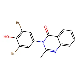 4(3H)-Quinazolinone, 3-(3,5-dibromo-4-hydroxyphenyl)-2-methyl- structure