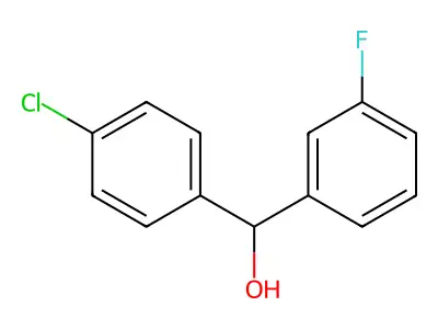 (4-Chlorophenyl)(3-fluorophenyl)methanol structure