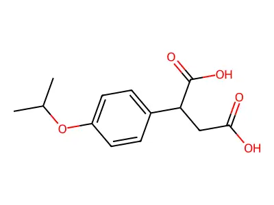 2-[4-(Propan-2-yloxy)phenyl]butanedioic acid structure