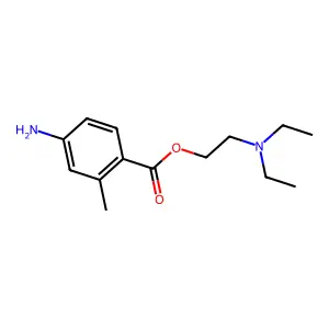 Benzoic acid, 4-amino-2-methyl-, 2-(diethylamino)ethyl ester structure
