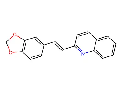 2-[2-(1,3-Benzodioxol-5-yl)ethenyl]quinoline structure