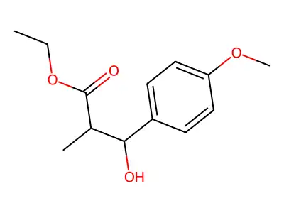 Ethyl 3-hydroxy-3-(4-methoxyphenyl)-2-methylpropanoate structure