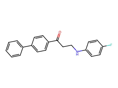 1-(1,1'-Biphenyl)-4-YL-3-(4-fluoroanilino)-1-propanone structure