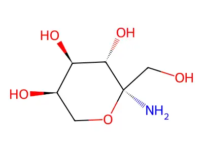 (3S,4R,5R)-1-amino-3,4,5,6-tetrahydroxyhexan-2-one structure
