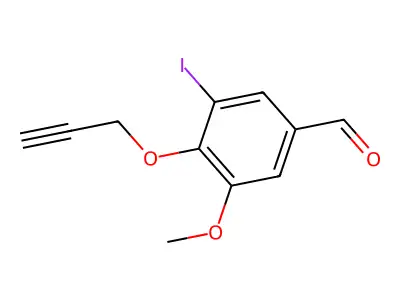 3-Iodo-5-methoxy-4-(prop-2-yn-1-yloxy)benzaldehyde structure