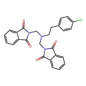 2-[[2-(4-chlorophenyl)ethyl-[(1,3-dioxoisoindol-2-yl)methyl]amino]methyl]isoindole-1,3-dione structure