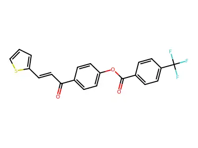 4-[3-(2-Thienyl)acryloyl]phenyl 4-(trifluoromethyl)benzoate structure