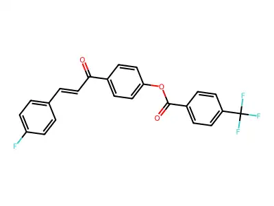 4-[3-(4-Fluorophenyl)acryloyl]phenyl 4-(trifluoromethyl)benzoate structure