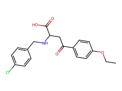 2-{[(4-Chlorophenyl)methyl]amino}-4-(4-ethoxyphenyl)-4-oxobutanoic acid structure
