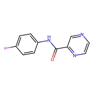 N-(4-iodophenyl)pyrazine-2-carboxamide structure