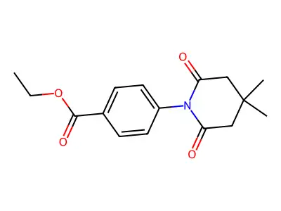 Ethyl 4-(4,4-dimethyl-2,6-dioxopiperidin-1-yl)benzoate structure