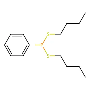 Phosphonodithious acid, phenyl-, dibutyl ester structure