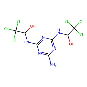 1,1'-(6-Amino-1,3,5-triazine-2,4-diyl)diimino)bis(2,2,2-trichloroethanol) structure