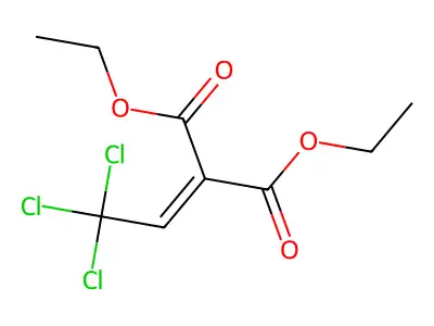 Diethyl 2,2,2-trichloroethylidenemalonate structure