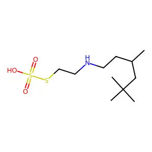 Ethanethiol, 2-((3,5,5-trimethylhexyl)amino)-, hydrogen sulfate (ester) structure