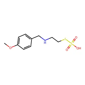 Ethanethiol, 2-((4-methoxybenzyl)amino)-, hydrogen sulfate (ester) structure