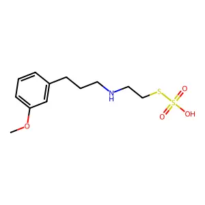 Ethanethiol, 2-(3-(m-methoxyphenyl)propyl)amino-, hydrogen sulfate (ester) structure