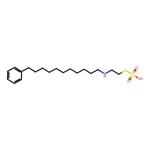 Ethanethiol, 2-(11-phenylundecyl)amino-, hydrogen sulfate (ester) structure