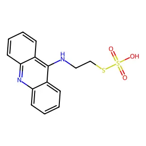 Ethanethiol, 2-(9-acridinyl)amino-, hydrogen sulfate (ester) structure