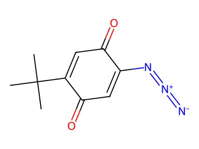 2-Azido-5-tert-butylcyclohexa-2,5-diene-1,4-dione structure