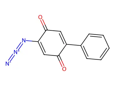 2-Azido-5-phenylcyclohexa-2,5-diene-1,4-dione structure