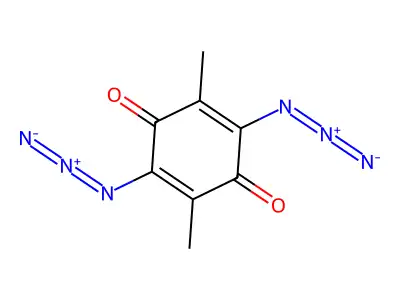 2,5-Diazido-3,6-dimethylcyclohexa-2,5-diene-1,4-dione structure
