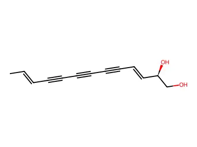 (2S,3E,11E)-trideca-3,11-dien-5,7,9-triyne-1,2-diol structure