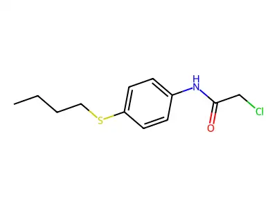 N-[4-(butylthio)phenyl]-2-chloroacetamide structure