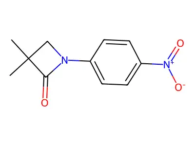 3,3-Dimethyl-1-(4-nitrophenyl)azetidin-2-one structure
