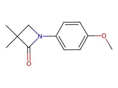 1-(4-Methoxyphenyl)-3,3-dimethylazetidin-2-one structure