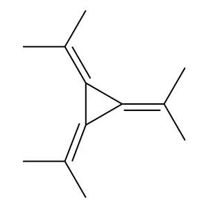 Cyclopropane, tris(1-methylethylidene)- structure