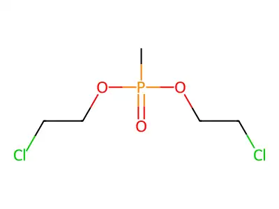 Bis(2-chloroethyl) methylphosphonate structure