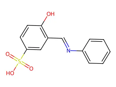 4-Hydroxy-alpha-phenylimino-M-toluenesulfonic acid structure