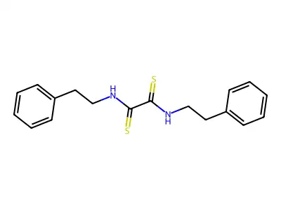 N~1~,N~2~-Bis(2-phenylethyl)ethanebis(thioamide) structure