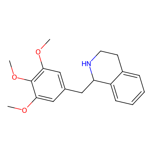 1-(3,4,5-Trimethoxybenzyl)-1,2,3,4-tetrahydroisoquinoline structure