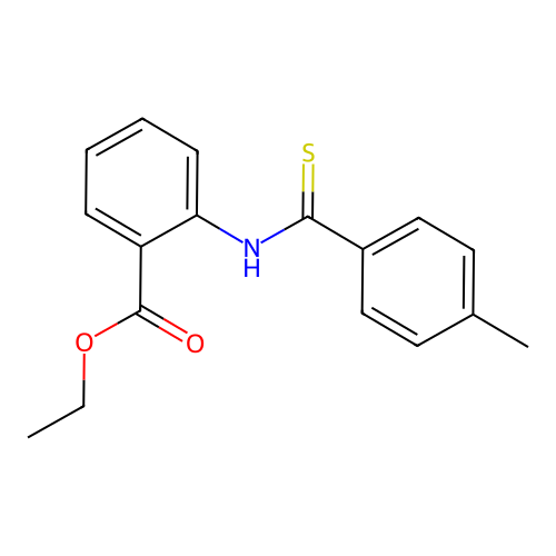 Ethyl 2-[(4-methylbenzothioyl)amino]benzoate structure