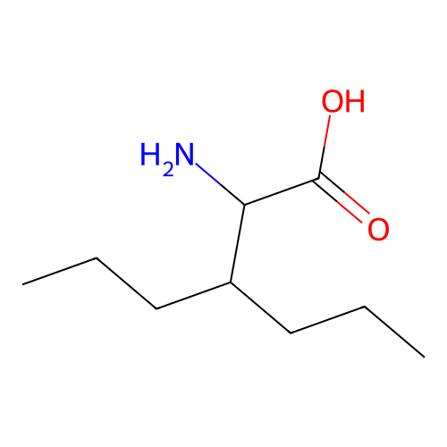 2-Amino-3-propylhexanoic acid structure
