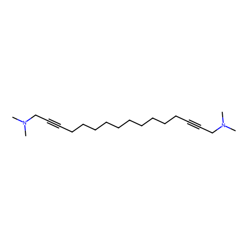 N,N,N',N'-tetramethylhexadeca-2,14-diyne-1,16-diamine structure