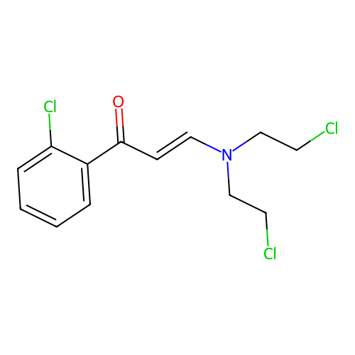 3-(Bis(2-chloroethyl)amino)-1-(2-chlorophenyl)-2-propen-1-one structure