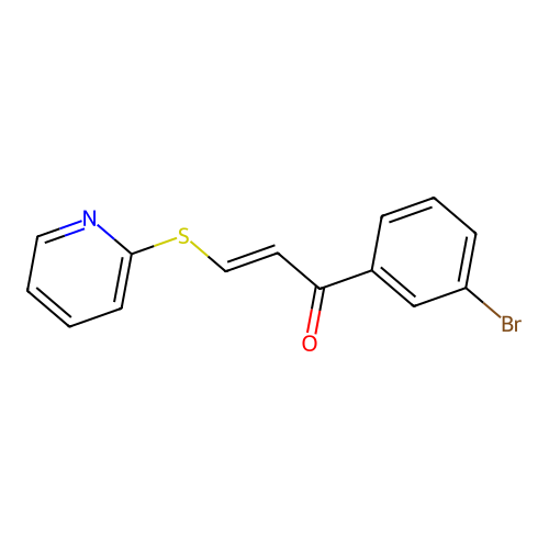 1-(3-Bromophenyl)-3-pyridin-2-ylsulfanylprop-2-en-1-one structure