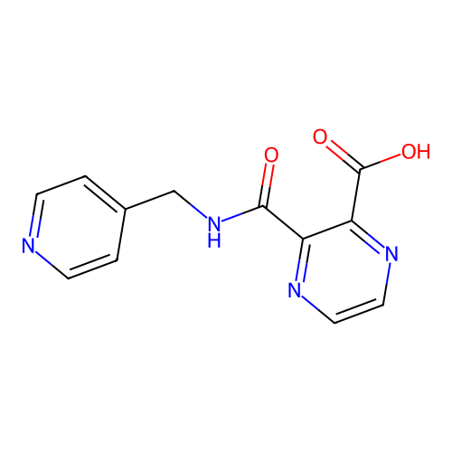 3-((Pyridin-4-ylmethyl)carbamoyl)pyrazine-2-carboxylic acid structure