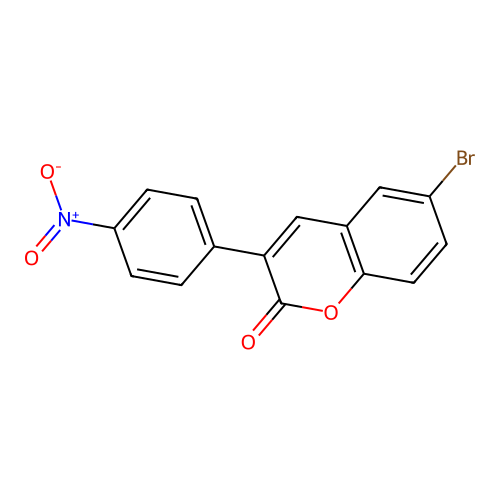 6-bromo-3-(4-nitrophenyl)-2H-chromen-2-one structure