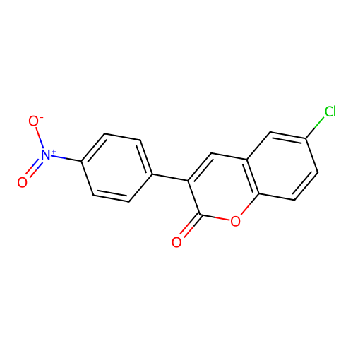 6-chloro-3-(4-nitrophenyl)-2H-chromen-2-one structure