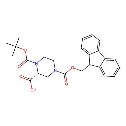 (R)-1-N-Boc-4-N-Fmoc-2-Piperazine carboxylic acid structure