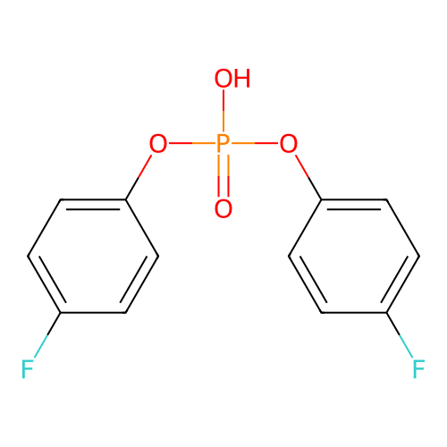 Bis(4-fluorophenyl) hydrogen phosphate structure