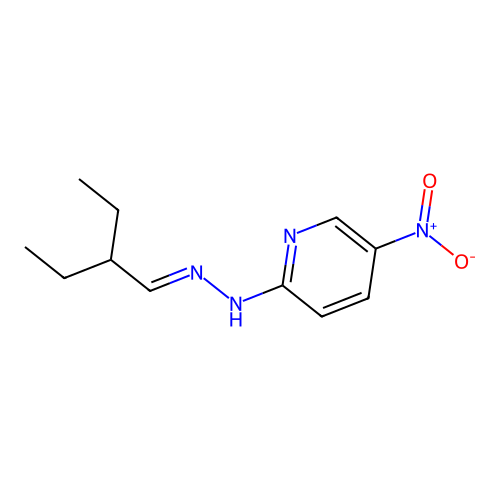 Butyraldehyde, 2-ethyl-, (5-nitro-2-pyridyl)hydrazone structure