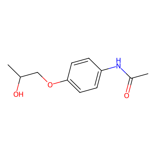 N-[4-(2-hydroxypropoxy)phenyl]acetamide structure