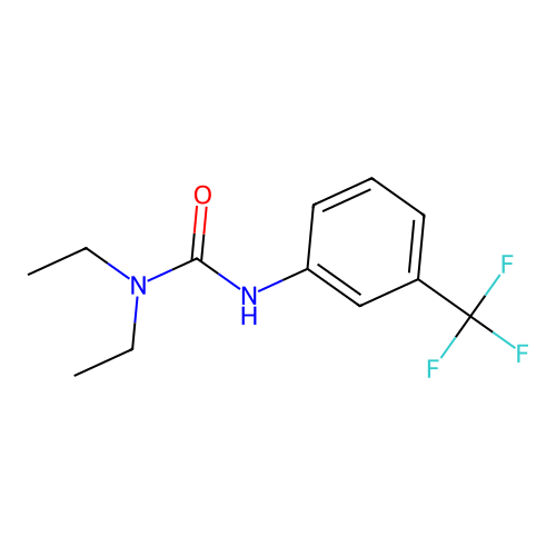N,N-diethyl-N'-[3-(trifluoromethyl)phenyl]urea structure