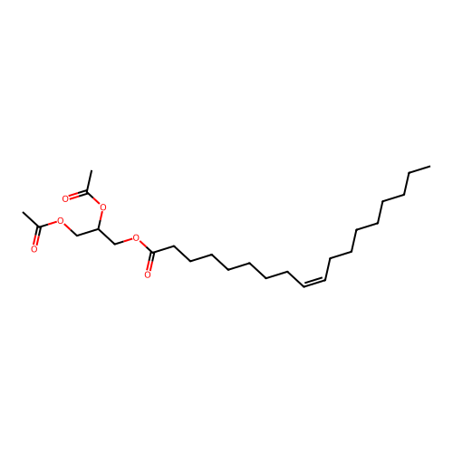 Glyceryl diacetate 1-oleate structure